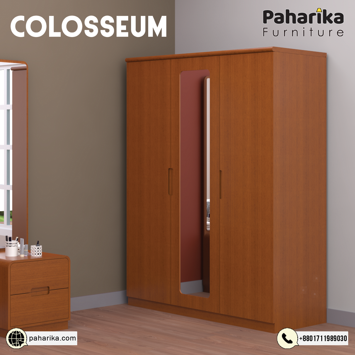 Colosseum Wooden Cupboard | CBD-303