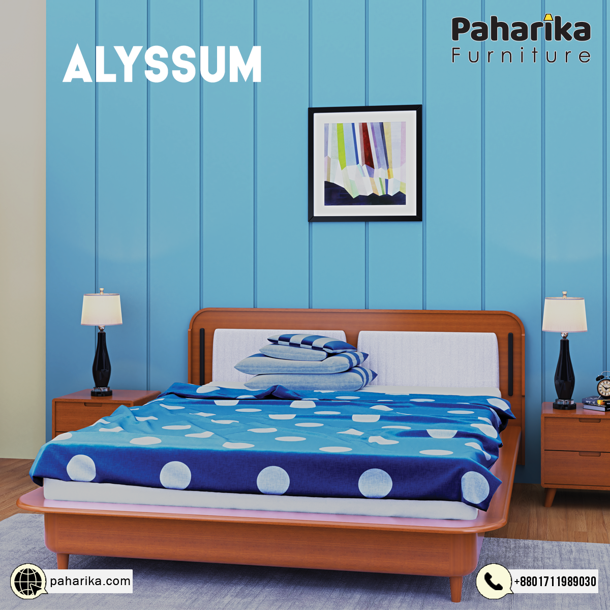 Alyssum Wooden Bed | BDQ-305